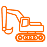 Light Industrial Solutions Icons Heavy Equipment Manufacturing icon.